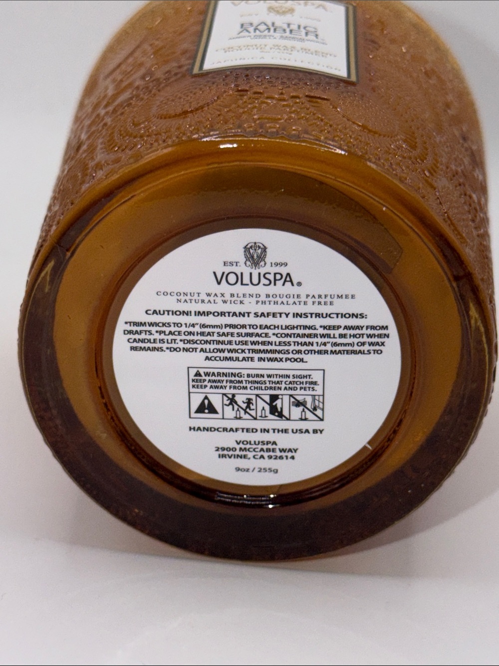 Voluspa Baltic Amber Candle FULL SIZE 9 Oz. From Japonica Collection! NEW IN BOX - Picture 7 of 10